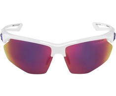ALPINA Cycling Glasses NYLOS HR Baltas‑Violetinė Violetinė Mirror Lens Cat.3
