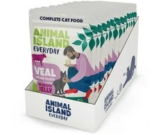 ANIMAL ISLAND Everyday Jelly Veal - šlapias kačių ėdalas - 12 x 85 g