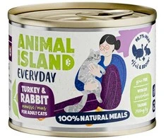 ANIMAL ISLAND Everyday kalakutiena and rabbit - wet cat food - 200g