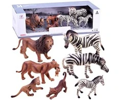 Jokomisiada Gyvūnų safari rinkinys, liūto figūros, zebras