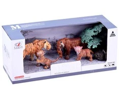 Jokomisiada Gyvūnų rinkinys Safari figūrėlės TIGER 4vnt ZA2990