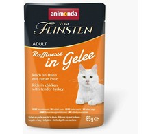 Animoda ANIMONDA Vom Feinsten Adult Raffinesse želė, turtinga vištiena su kalakutiene - šlapias maistas katėms - 85g