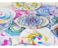 Jokomisiada Kūrybinis rinkinys Meninė lenta 3in1 Spirografas Graffiti Piešinys TA0109