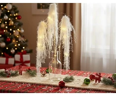 Nežinomas Dirbtinė šakelė Decoris Snow Tinsel, balta, 70 cm