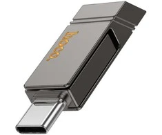 Atminties kortelė Pendrive 64GB USB 3.2 (USB A + USB C) Hoco UD14 pilka