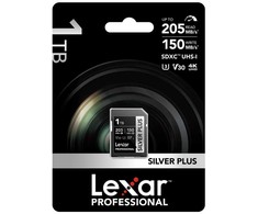 SDXC atminties kortelė - Lexar Professional Sidabrinis PLUS SDXC 1TB 205MB/s skaitymas, 150MB/s rašymas