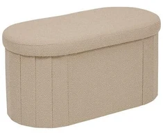 atmosphera OTTOMAN DOUBLE BEIGE FINK 76X38X38CM