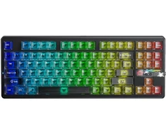 AULA Gasket F87 Pro V2 Juodas Mist Transparent Leobog X3 RGB Klaviatūra