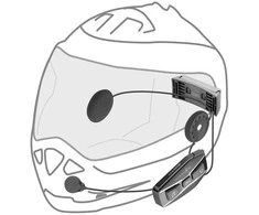 Interphone U-COM 16 Motorbike intercom 1600 m Juodas