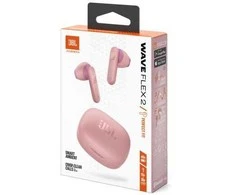 Ausinės JBL Wave Flex 2 Stereo TWS bezvadu į ausis įkišamos austiņas ar mikrofona un uzlādes korpusu rozā