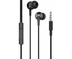 Ausinės Jellico CT-22 Universālas kapsulas į ausis įkišamos austiņas 3.5mm ar mikrofonu un pulti 1.2m kabelis Melna