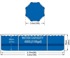AVENLI Round Frame Swimming Pool 305x76 Set