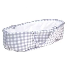 Jokomisiada Baby Doll Naujagimio lėlė pilka kepure ir suknele + triušis ZA5007
