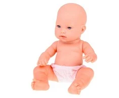 Jokomisiada Baby Doll Newborn dėvi rožinės spalvos kepurės suknelę + triušis ZA 5007 RO