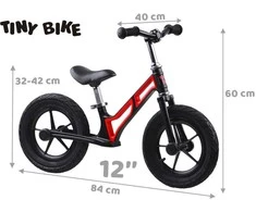 Tiny Bike balansinis dviratis 10 colių guminiais ratais