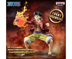 Bandai BANPRESTO EVENT EXCLUSIVE GRANDISTA ONE PIECE - MONKEY. D. LUFFY METALLIC COLOR.