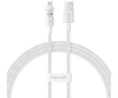 Baseus Gem USB į IP 2.4A greito įkrovimo laidas 1 m Baltas