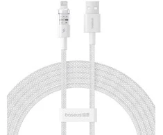 Baseus Gem USB į IP 2.4A greito įkrovimo laidas 2 m Baltas