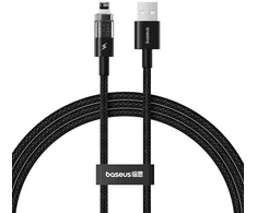 Baseus Gem USB į IP 2.4A greito įkrovimo laidas 1 m Juodas