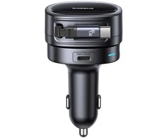 „Baseus PrimeTrip VR1“ 60 W USB-A USB-C su ištraukiamu USB-C laidu - juoda