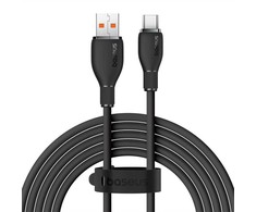 Baseus Pudding serijos 100W USB-A - USB-C kabelis 2m - Juodas