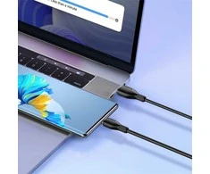 Baseus Pudding serijos 100W USB-A - USB-C kabelis 2m - Juodas
