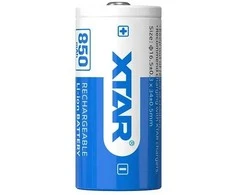 Xtar 850mAh 3,6V 16340 CR123 akumuliatorius su PCB