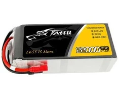 Gens Ace &amp; Tattu Tattu 22000mAh 22.2V 30C 6S1P LiPo AS150 + XT150 akumuliatorius