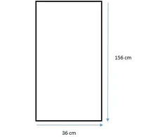 Bd_Art MIRROR FRAMED STANDING 156X36 CM Baltas