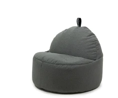 Beanbag SoSoft Round XL Teddy. pilkas