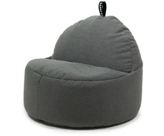 Beanbag SoSoft Round XL Teddy. pilkas