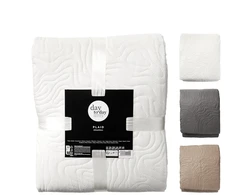 None Bedspread AAE825090. baltas/pilkas/sand. 220 cm x 240 cm
