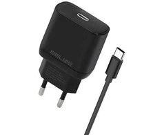 Beline Charger 1x USB-C 25W + cableUSB-C juodos spalvos /juodos spalvos PD 3.0 BLNCB25C GaN