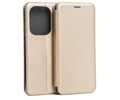 Beline Book Magnetic Poco M6 Pro dėklas telefonui aukso spalvos