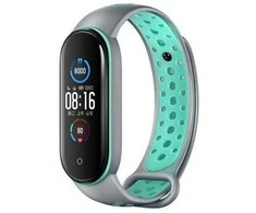 Beline apyrankė Design Mi Band 7/6/5 pilkos ir žalios spalvos