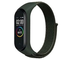 Beline apyrankė Mi Band 7/6/5/4/3 NylonLoop žalios spalvos