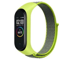 Beline apyrankė Mi Band 7/6/5/4/3 NylonLoop geltonos spalvos