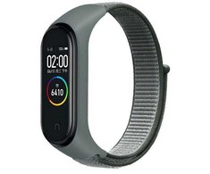 Beline apyrankė Mi Band 7/6/5/4/3 NylonLoop pilkos spalvos