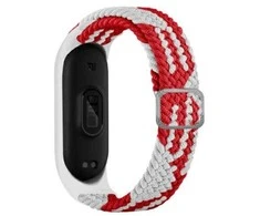 Beline apyrankė Mi Band 7/6/5 Textile red/baltas