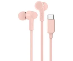 Belkin SoundForm Ausinės su laidu į ausis įkišamos Music/Everyday USB Type-C Rožinė