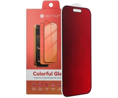Bestsuit Flexible Hybrid Glass 5D Colorfull Privacy 180 for IPHONE 17 Pro magenta