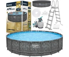 Bestway Visiems sezonams skirtas karkasinis baseinas 610 x 132 cm APX365 su pompa ir kopėčiomis 561KE