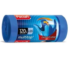 Šiukšlių maišai Paclan, 120l, 15 vnt., 25MK