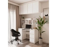 Top E Shop KUBA Desk Set + Extension Piece, Baltas