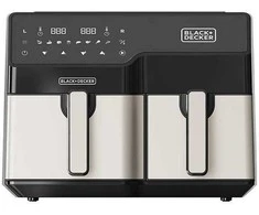 Gruzdintuvė Black &amp; Decker Juodas &amp; Decker BXAF9000E Double 9 L Stand-alone 2500 W Hot air fryer Juodas, Nerūdijantis plienas