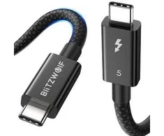 BlitzWolf BW-HDC8 240W USB-C to USB-C cable, 0,.5m (juodas)