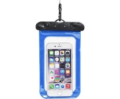 Oem Atsparus vandeniui bag for mobile phone with plastikas closing mėlynas