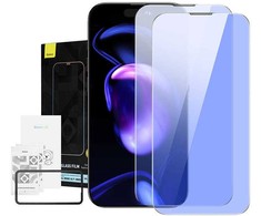 Baseus Crystal Tempered Glass Anti-mėlyna šviesa ir dulkėms atsparus 0.3 mm, skirtas iPhone 14 Pro Max (2 vnt)