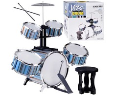 Jokomisiada Children's drum set 5 drums + stool included - mėlynas design IN0182