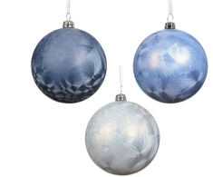 Blue Christmas Tree toy Decoris Frosty. mėlynas/sidabrinis/pilkas